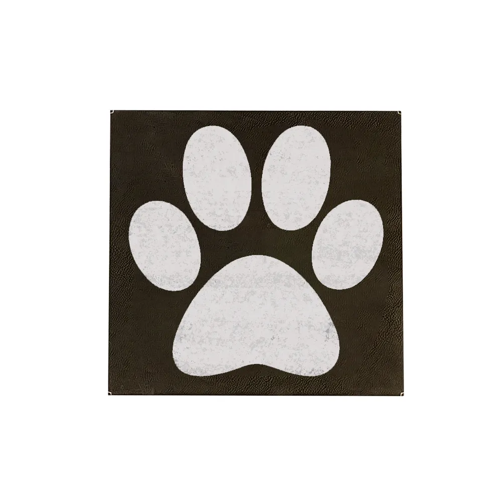 10" x 10" SIGN - PAW PRINT - BLACK - CUSTOM