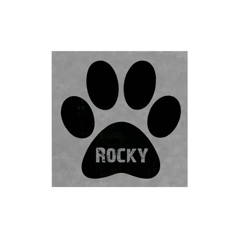 10" x 10" SIGN - PAW PRINT - GREY - CUSTOM