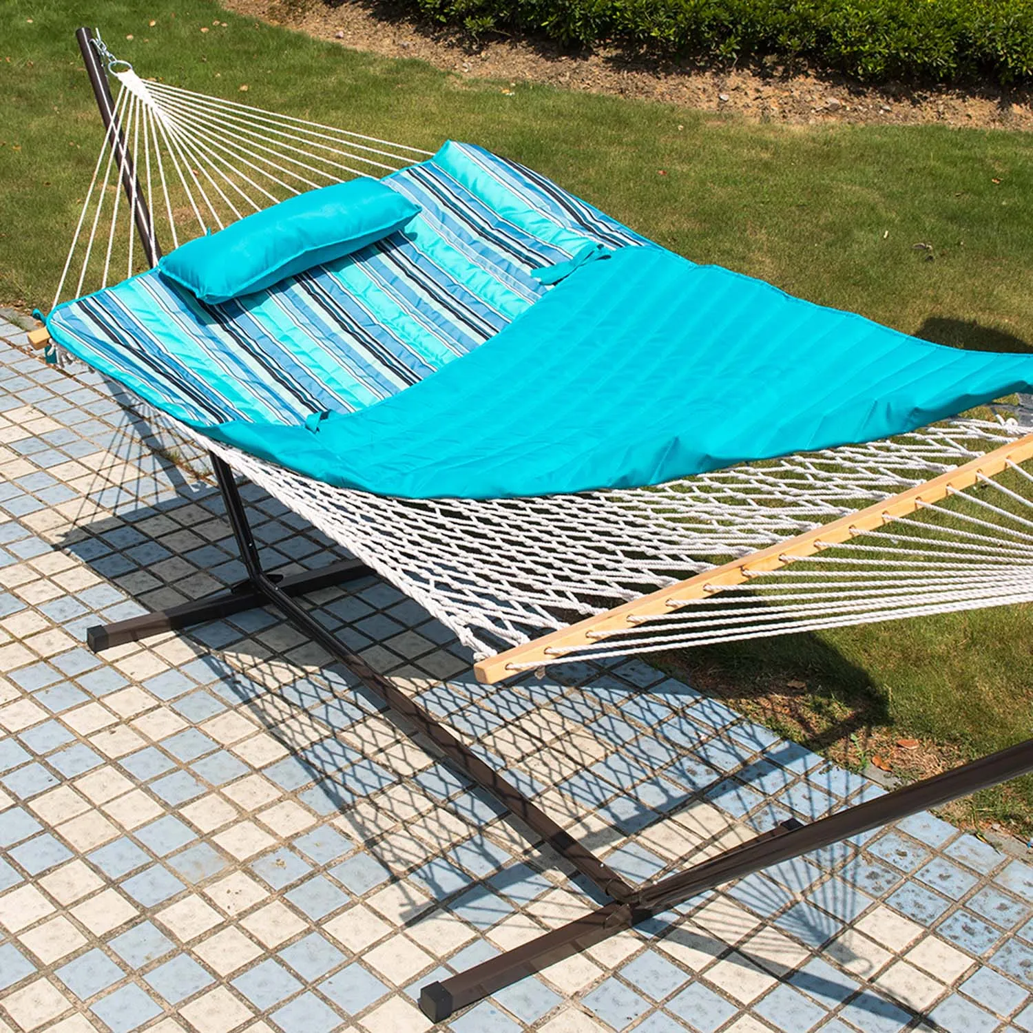 12 FT Cotton Rope Hammock Combo