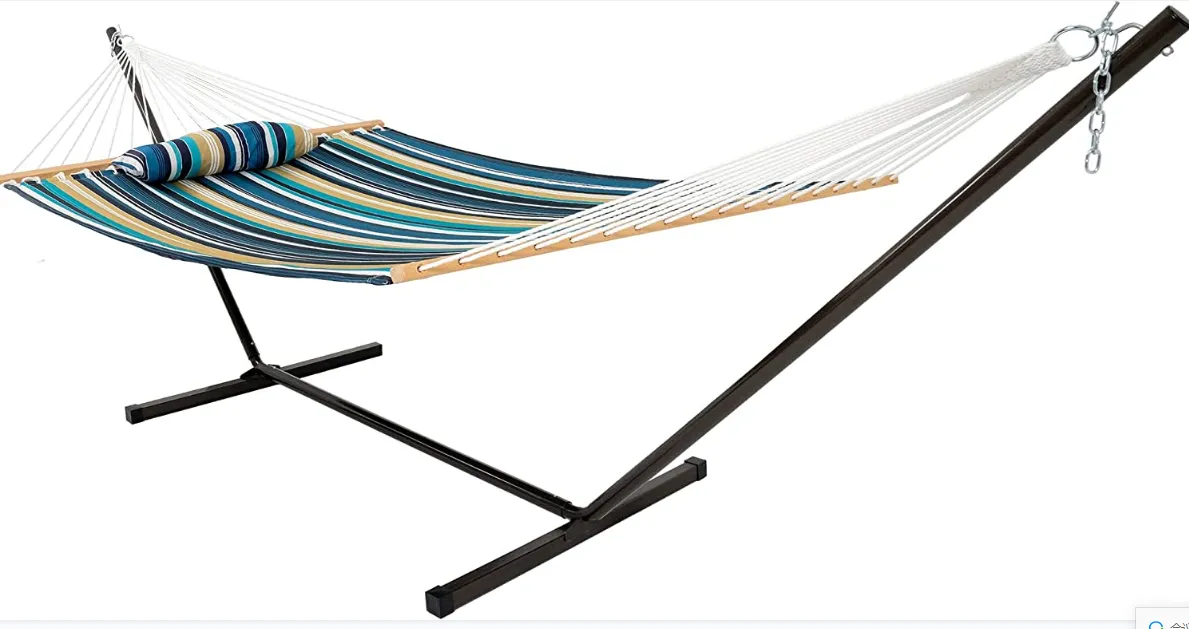 12 FT Deluxe Quilted Fabric Hammock Combo