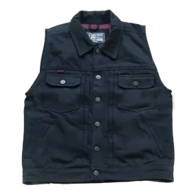 13 AND A HALF Rain Splitter Denim Vest - Black