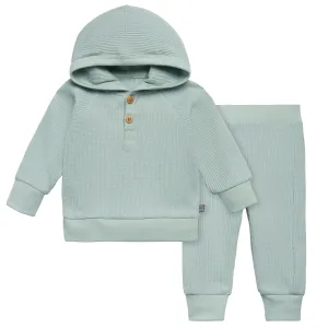 2-Piece Baby Neutral Medium Sky Hoodie and Pant Set