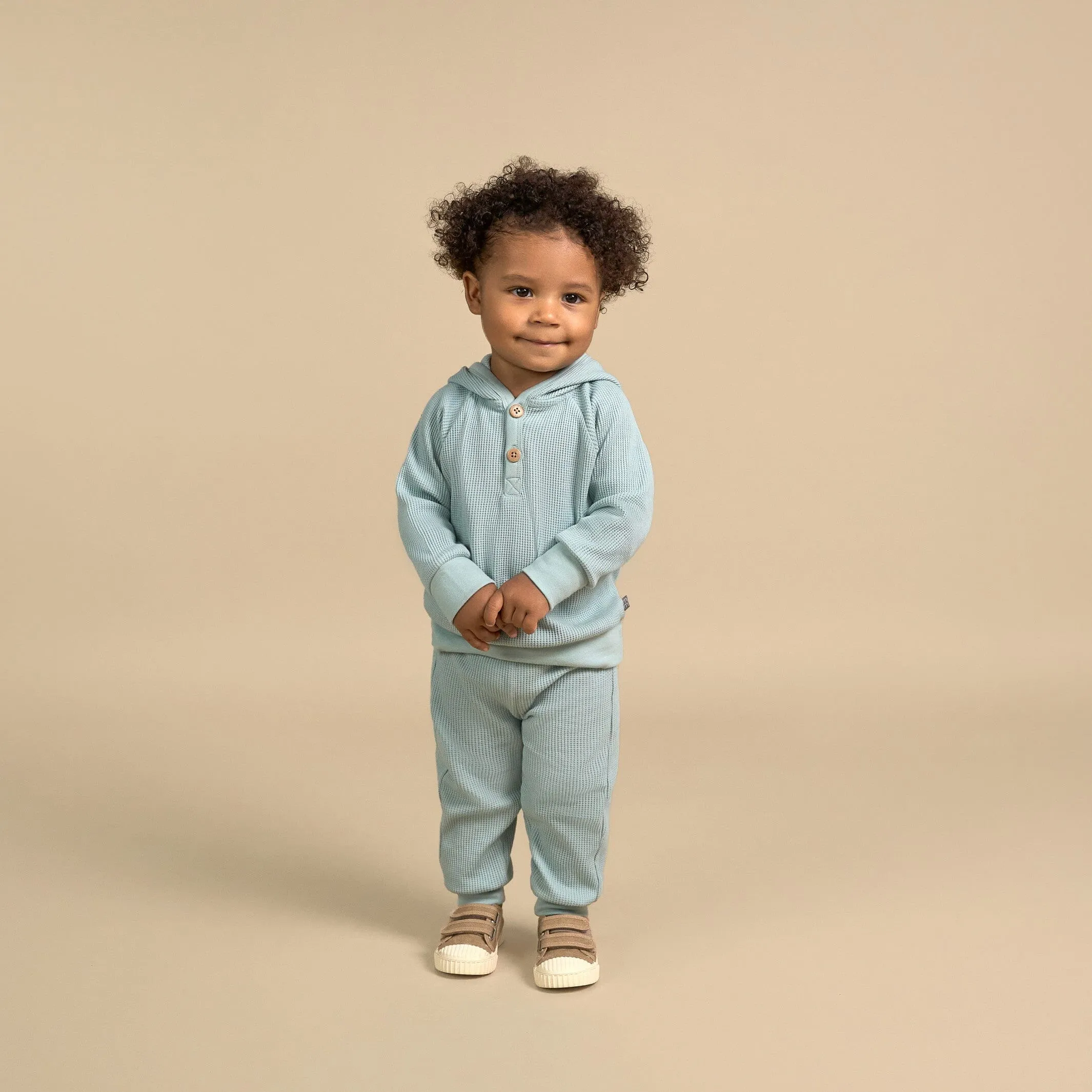 2-Piece Baby Neutral Medium Sky Hoodie and Pant Set