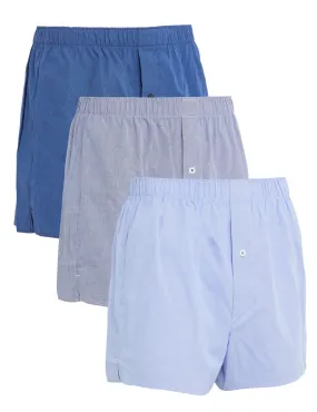 3pk Pure Cotton Woven Boxers