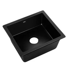 46 X41 CM Stone Kitchen Sink Granite Under/Topmount Basin Bowl Black