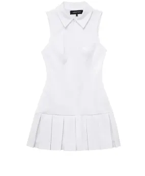 A&A Pleated Sleeveless Mini Shirt Dress