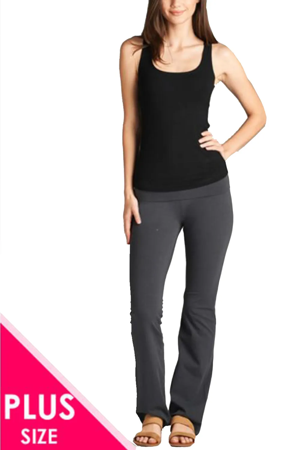 Active Folded Waist Yoga Classic Basic Pants