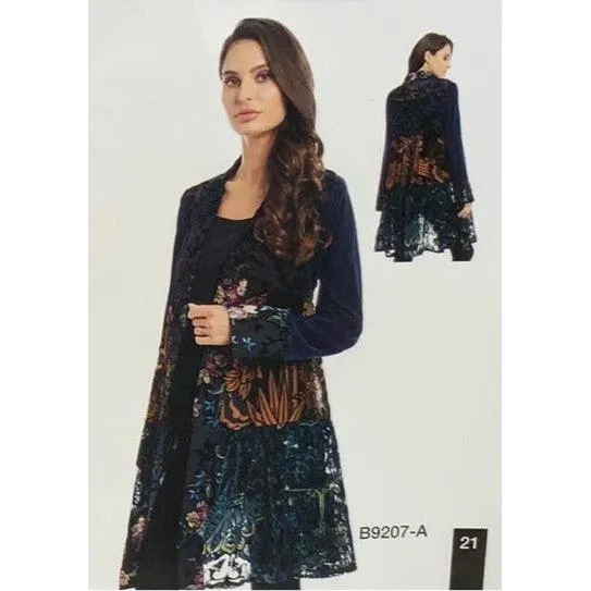 Adore Velvet Sheer Cardigan in Multi Color