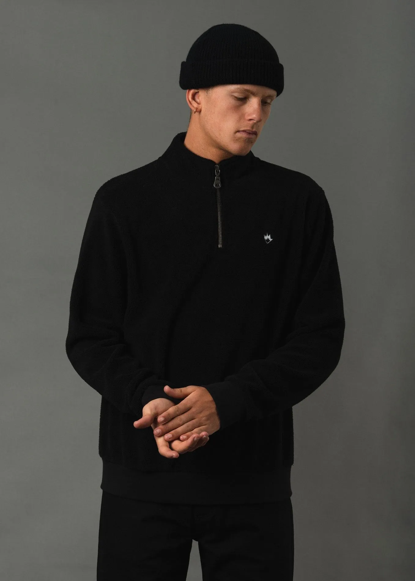 Afends Mens Cyrus - Half Zip Crew