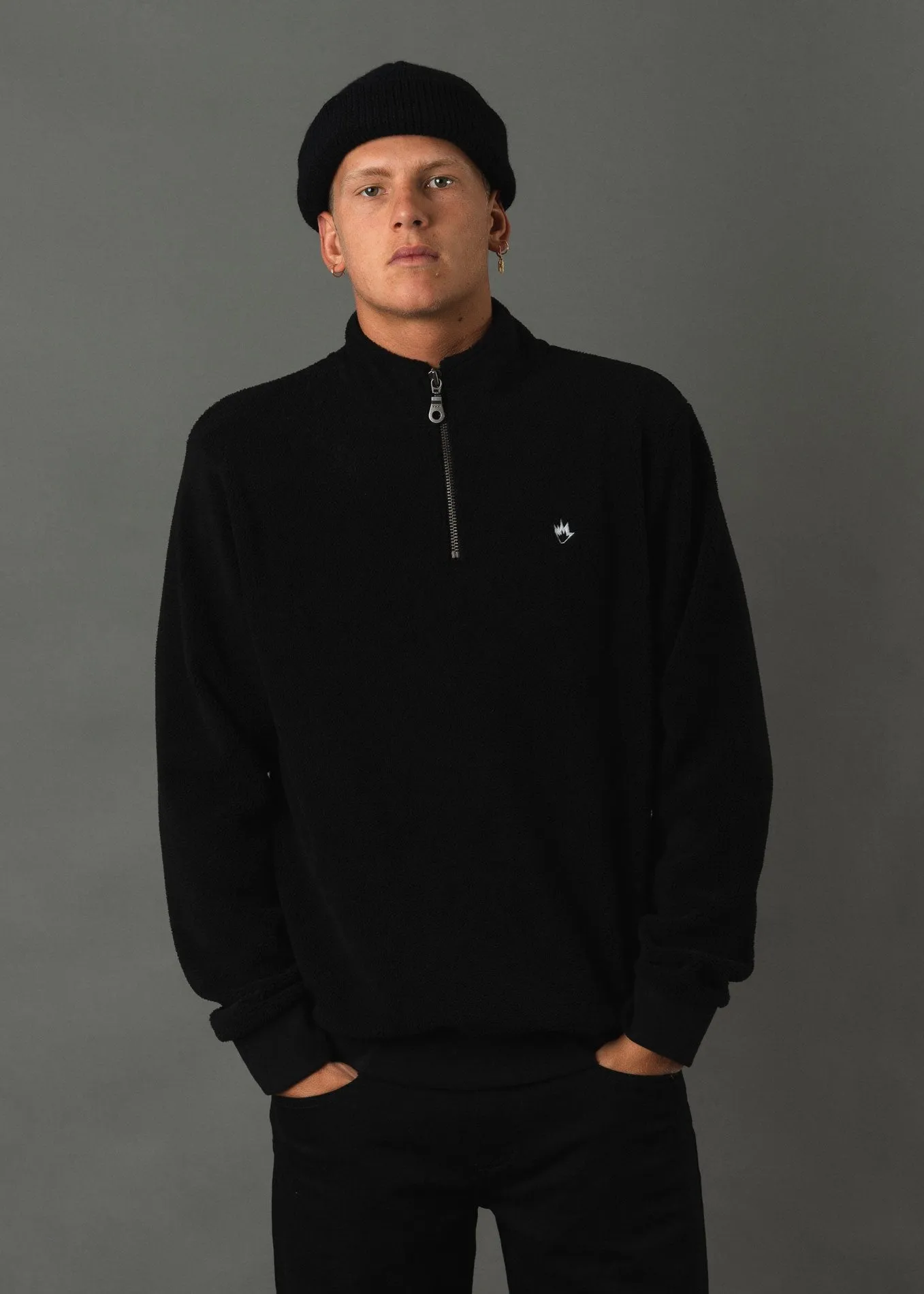 Afends Mens Cyrus - Half Zip Crew