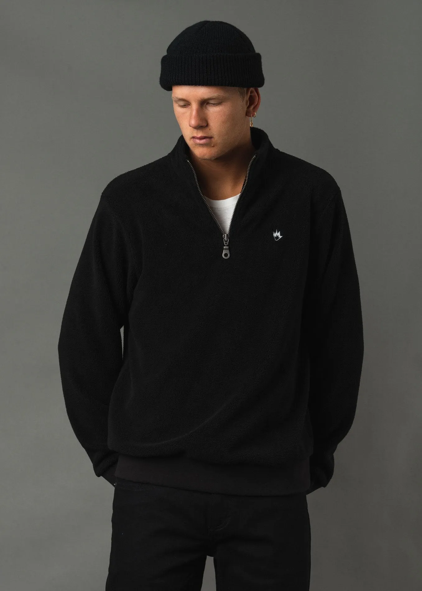 Afends Mens Cyrus - Half Zip Crew