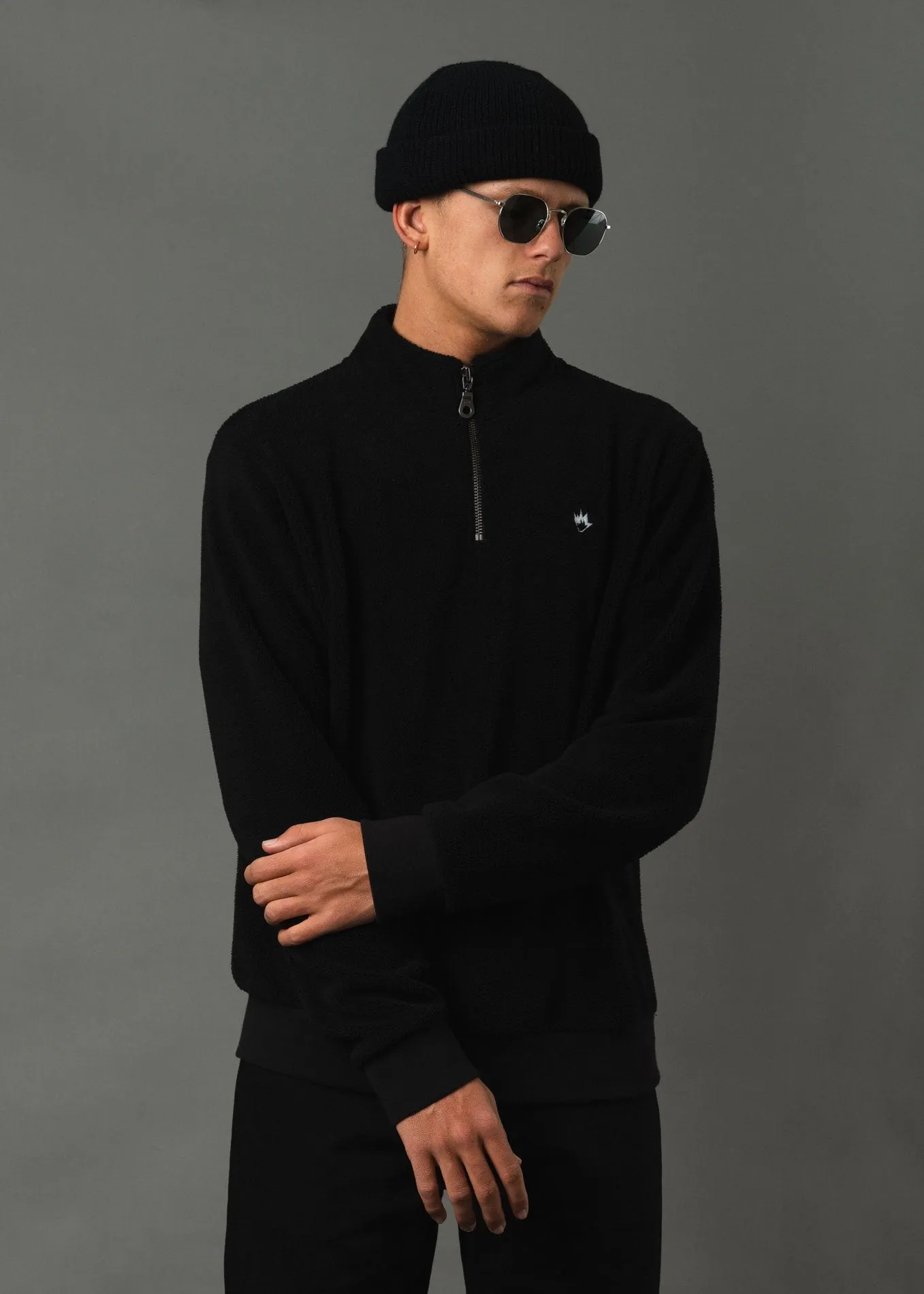 Afends Mens Cyrus - Half Zip Crew