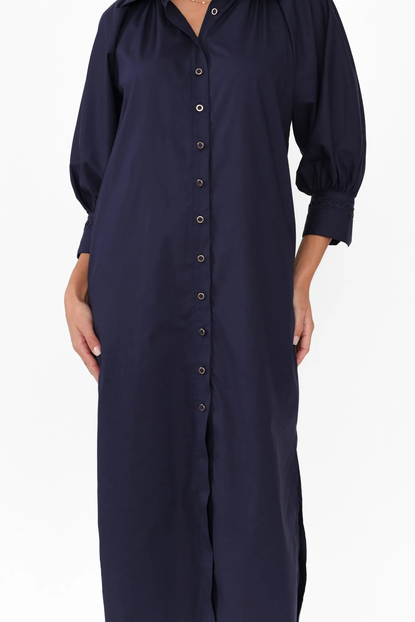 Almighty Navy Shirt Dress