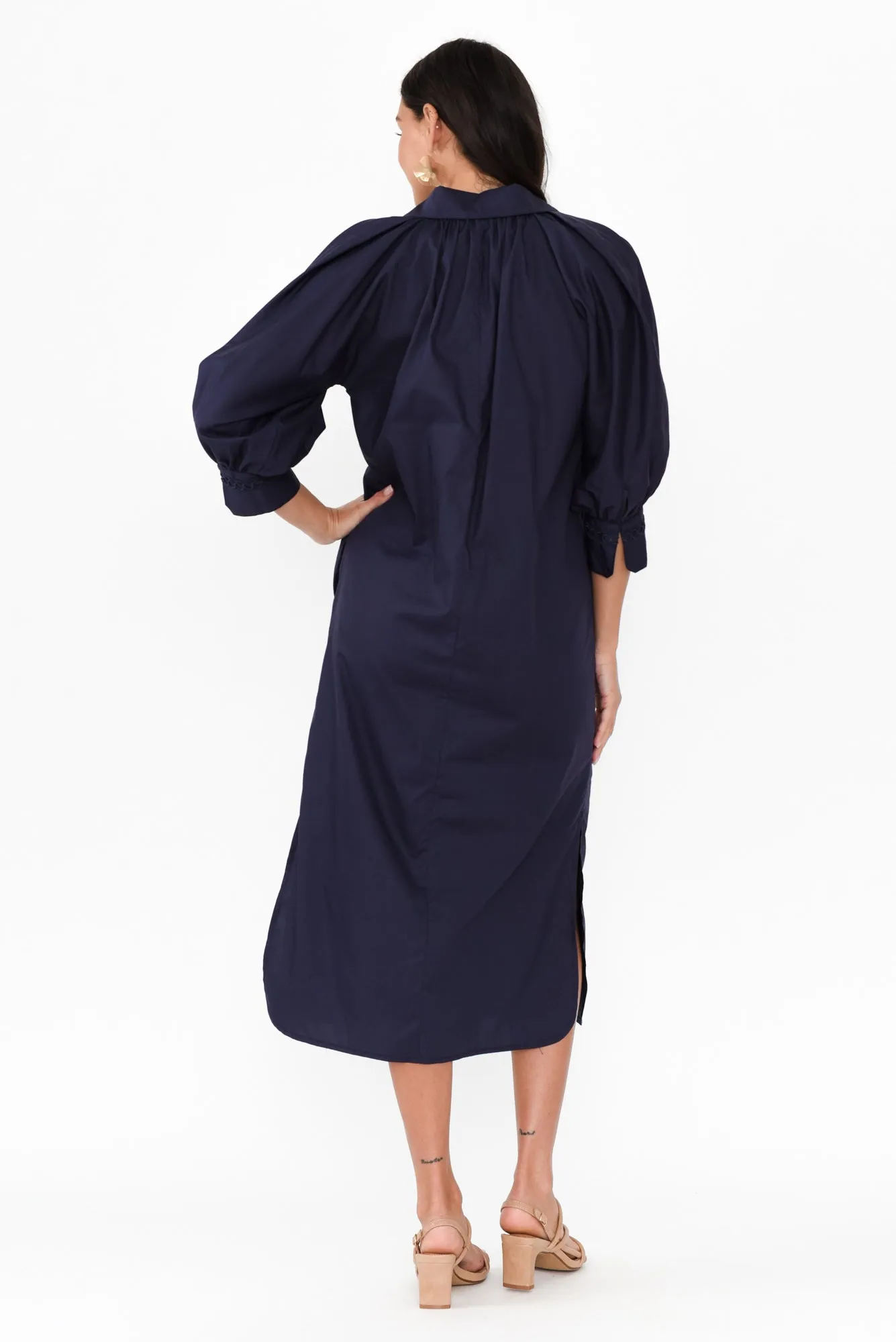 Almighty Navy Shirt Dress