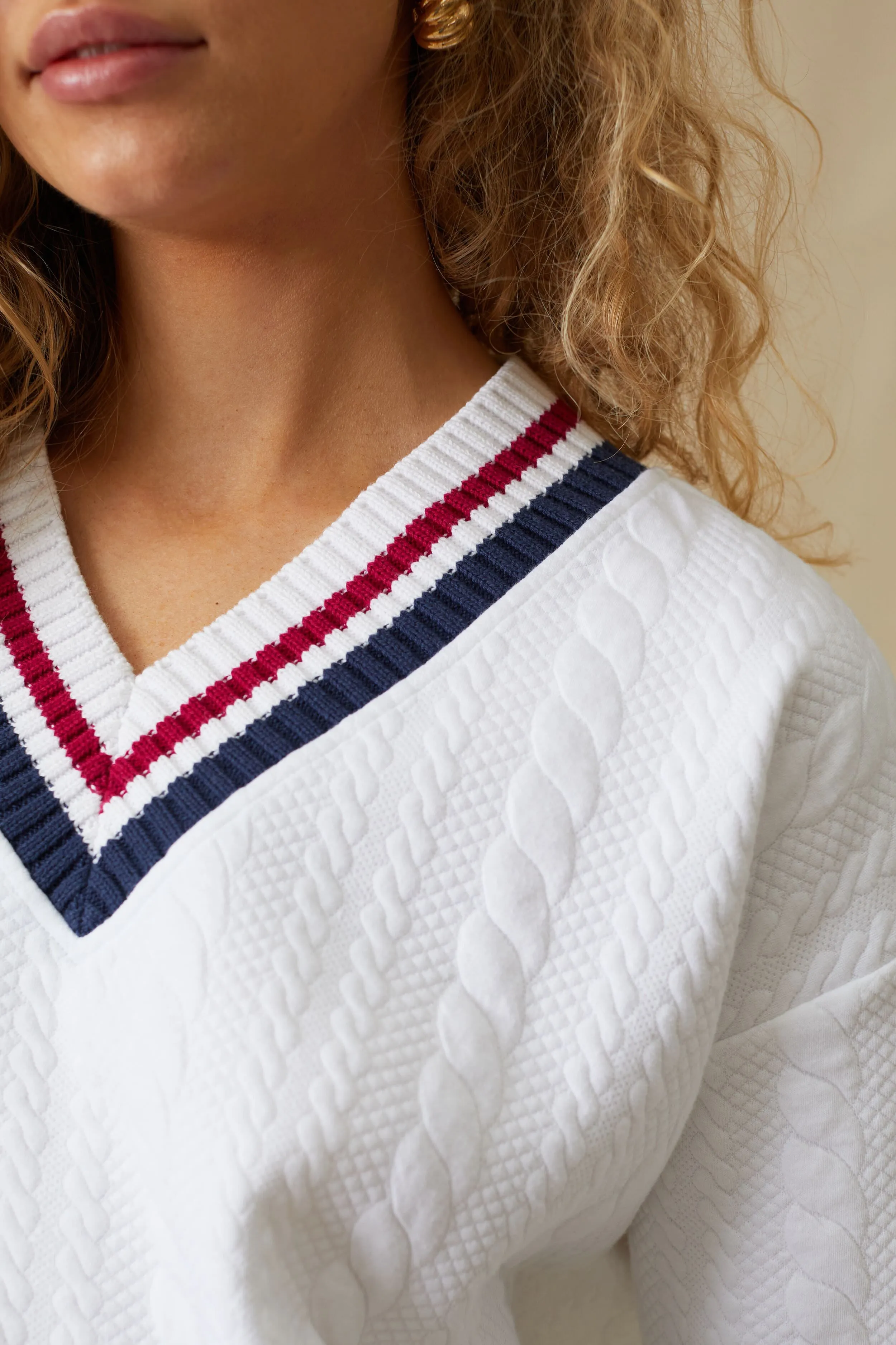 Americana Cable Turner Pullover