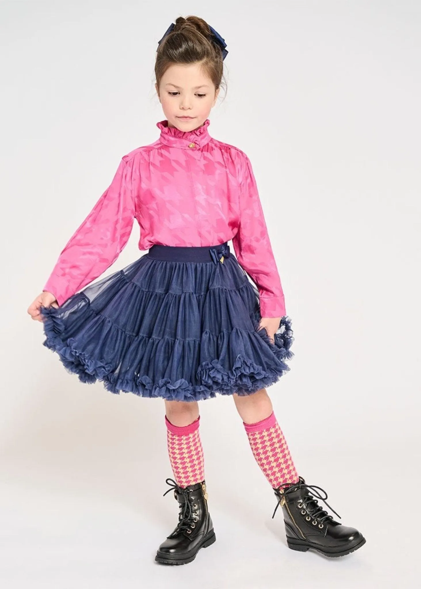 Angel's Face Girls Navy Blue Pixie Tutu Skirt