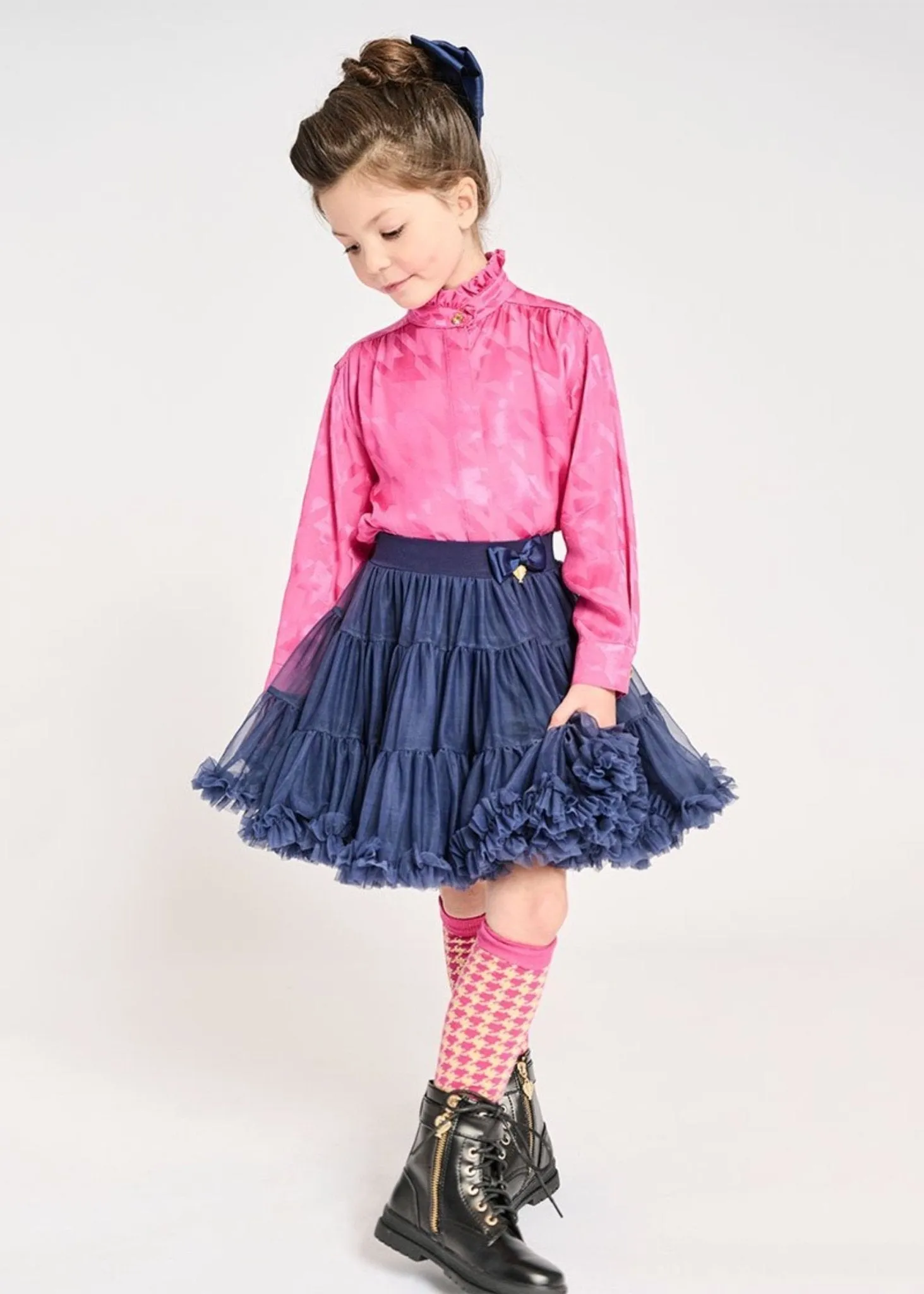 Angel's Face Girls Navy Blue Pixie Tutu Skirt