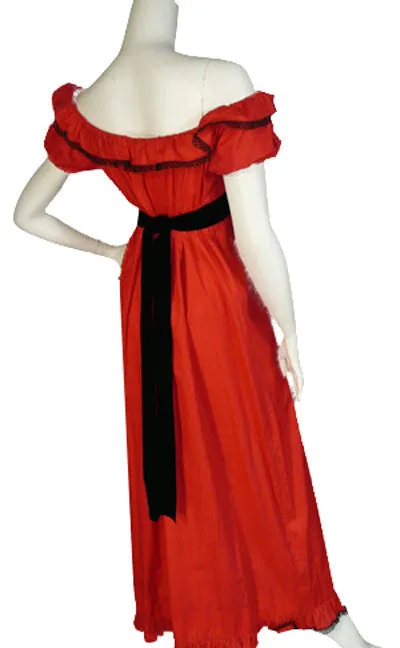 Anne Fogarty Red Vintage Dress with Matching Shawl