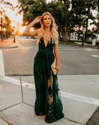 Antonia Maxi Dress - Hunter Green