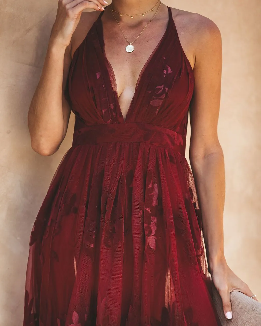 Antonia Maxi Dress - Wine