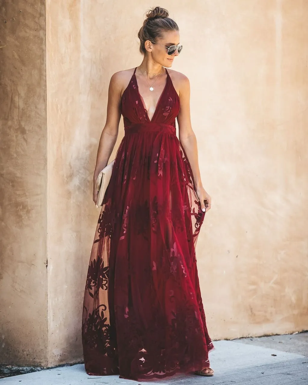 Antonia Maxi Dress - Wine