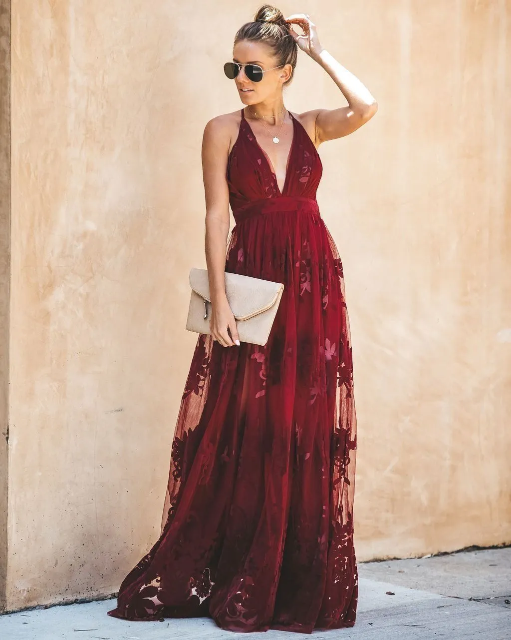 Antonia Maxi Dress - Wine