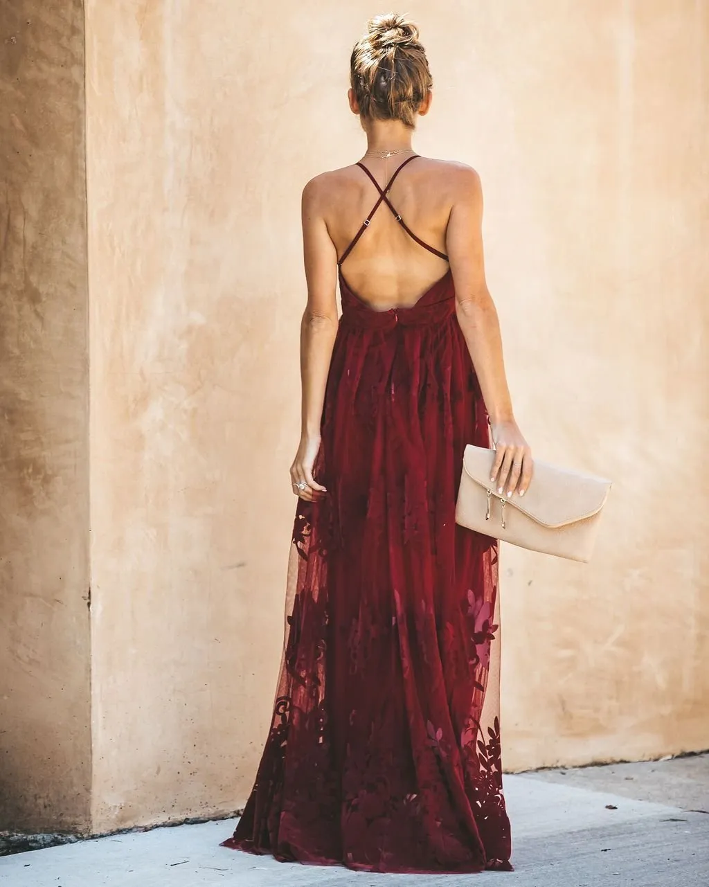 Antonia Maxi Dress - Wine