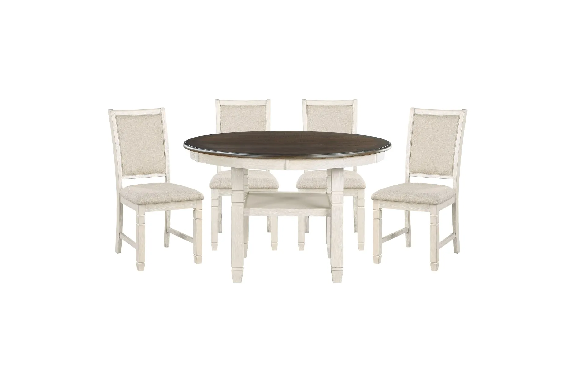 Asher white  Collection Dining Set