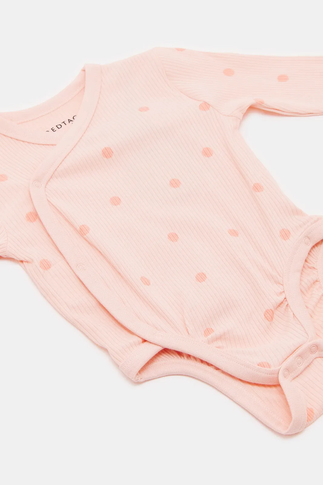 Baby Pink Printed Bodysuit Set (2 Piece)