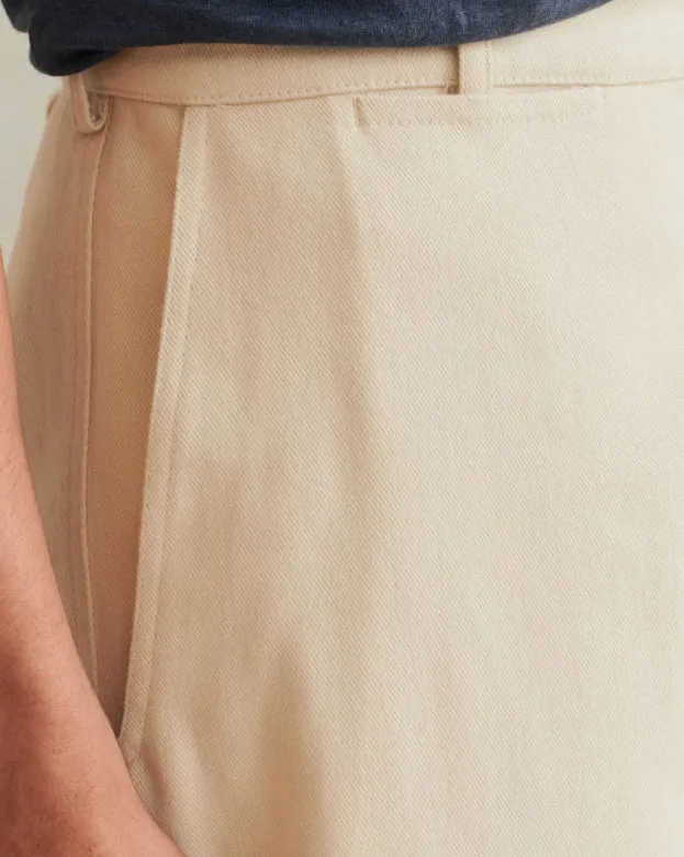 Balloon Trouser Heavy Cotton Drill - Cream