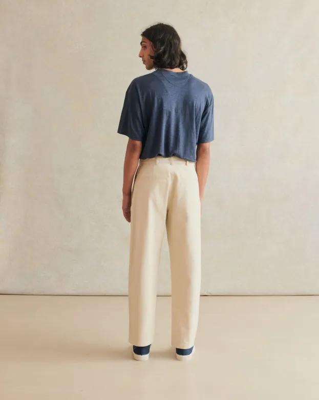 Balloon Trouser Heavy Cotton Drill - Cream