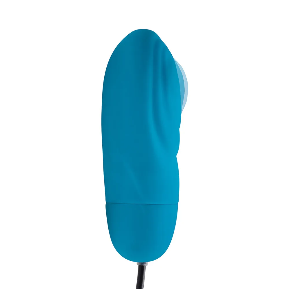 BANG! 7X Pulsing Rechargeable Silicone Bullet Blue