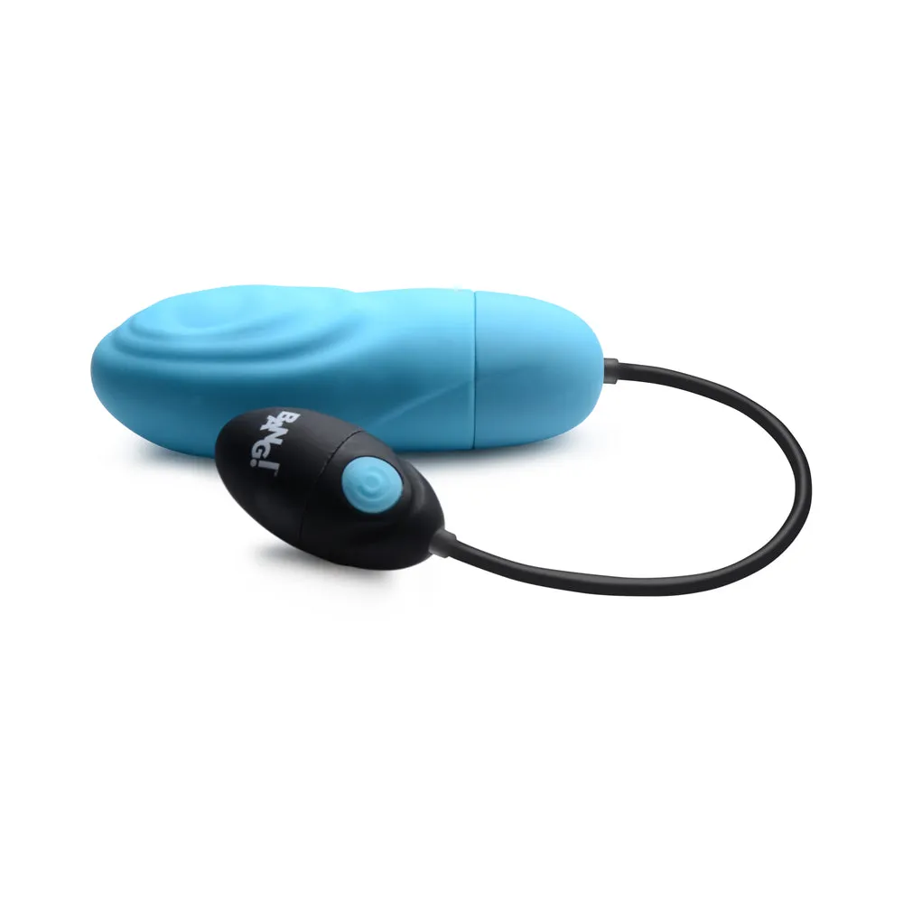 BANG! 7X Pulsing Rechargeable Silicone Bullet Blue