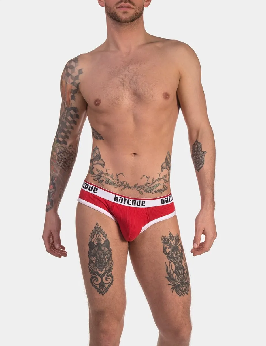 Barcode Berlin Backless Brief Maxime Red White