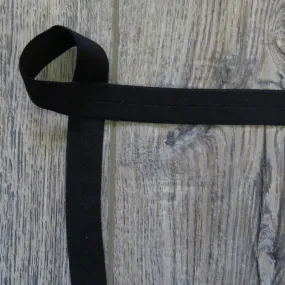 Black Plush Fold Over Elastic Trim