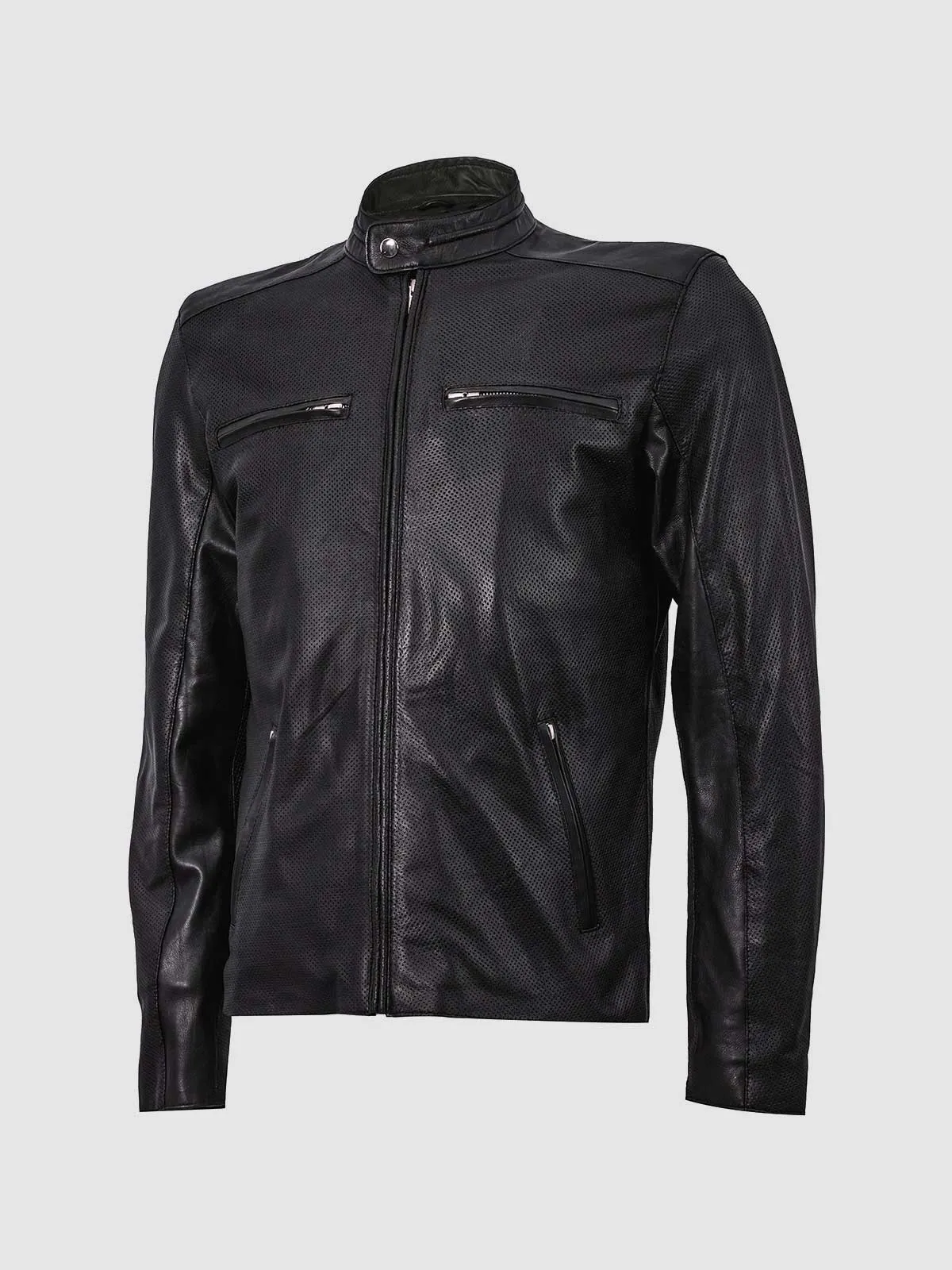 Black Summer Leather Jacket