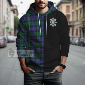 Black Watch Modern Tartan Hoodie with Family Crest and Half Of Me Style