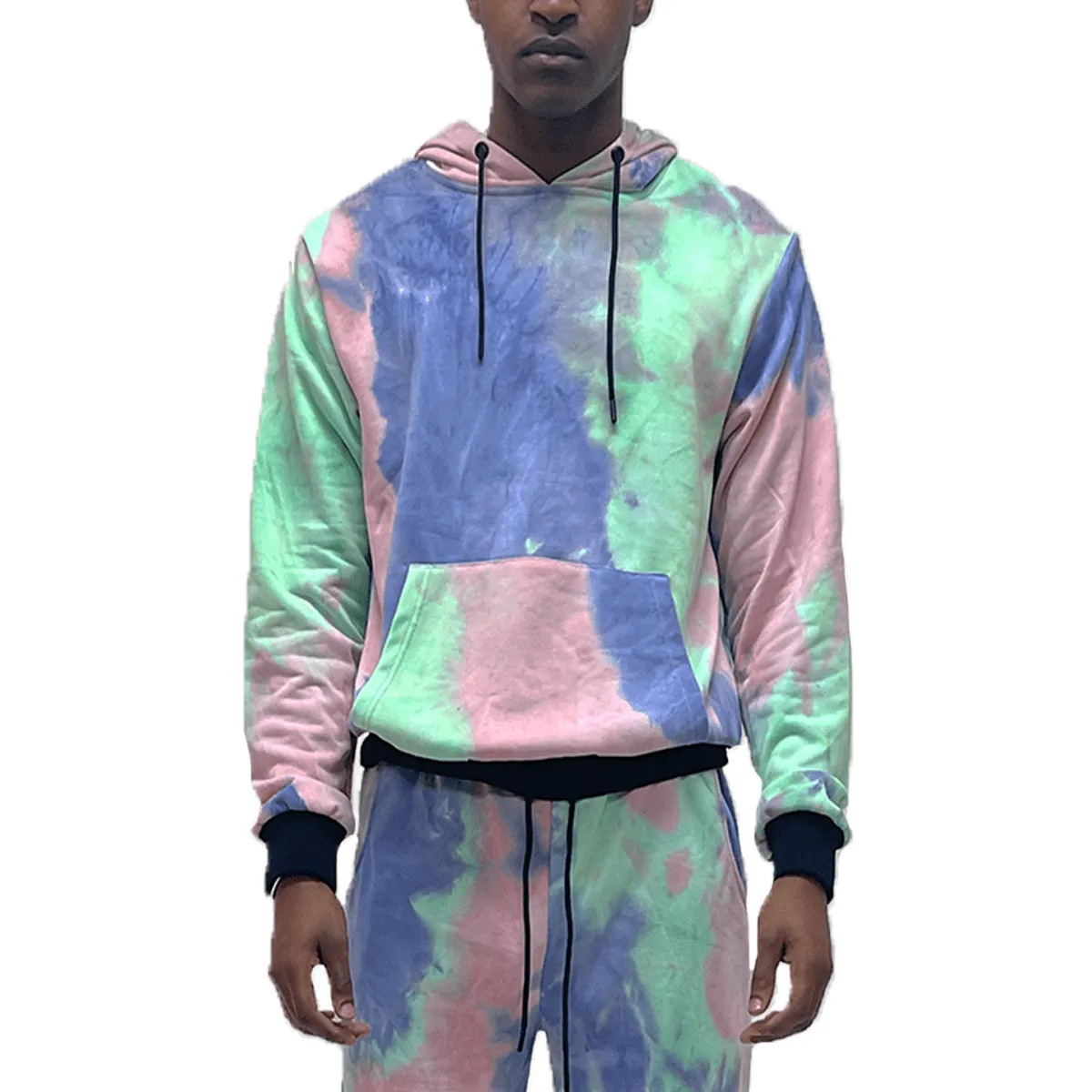 Blue Pink Tie Dye Hoodie