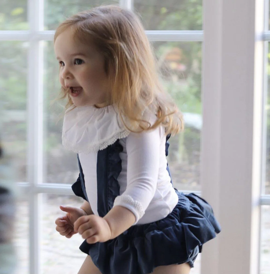 Blue Velvet Bloomers With Strap