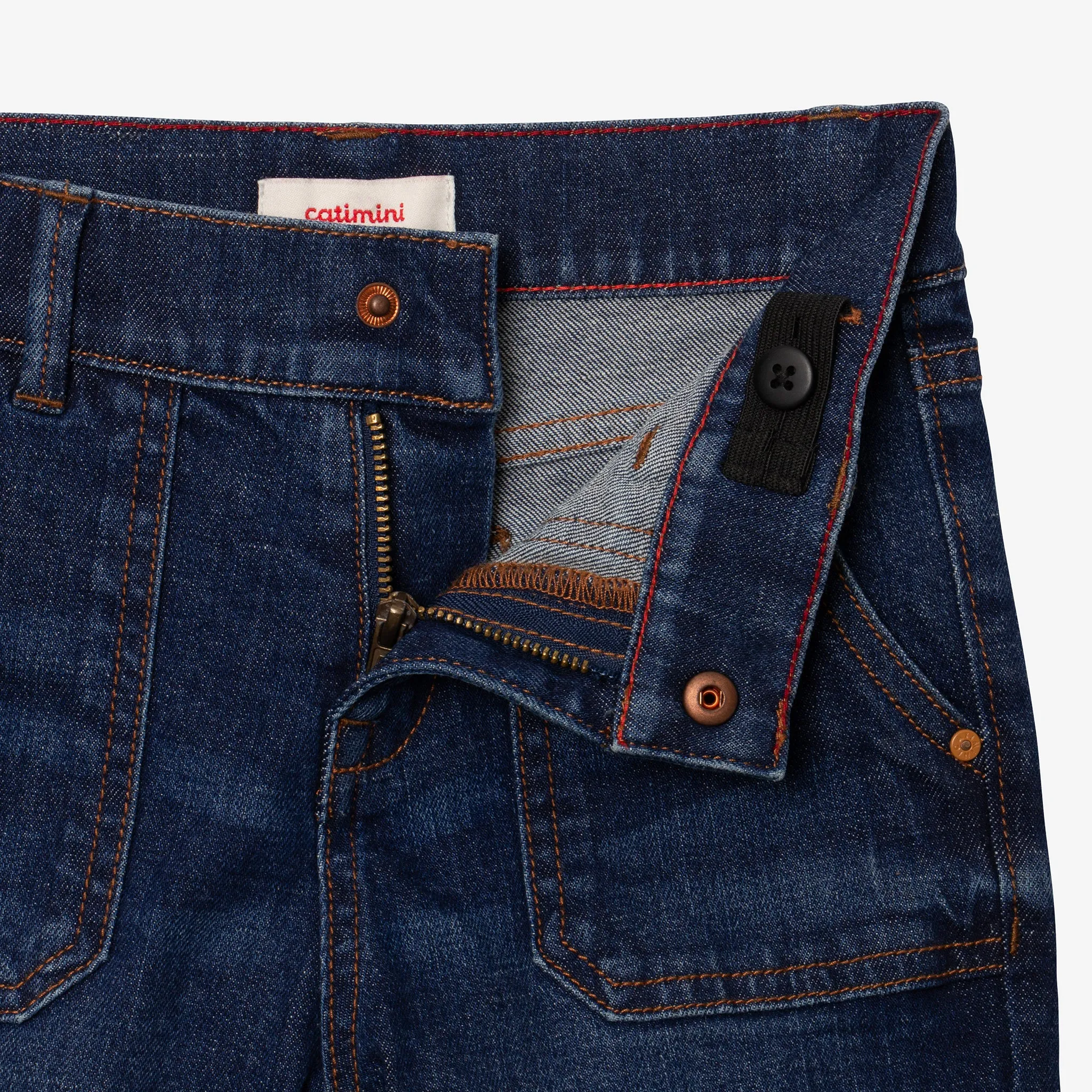 Boys' raw denim Bermudas