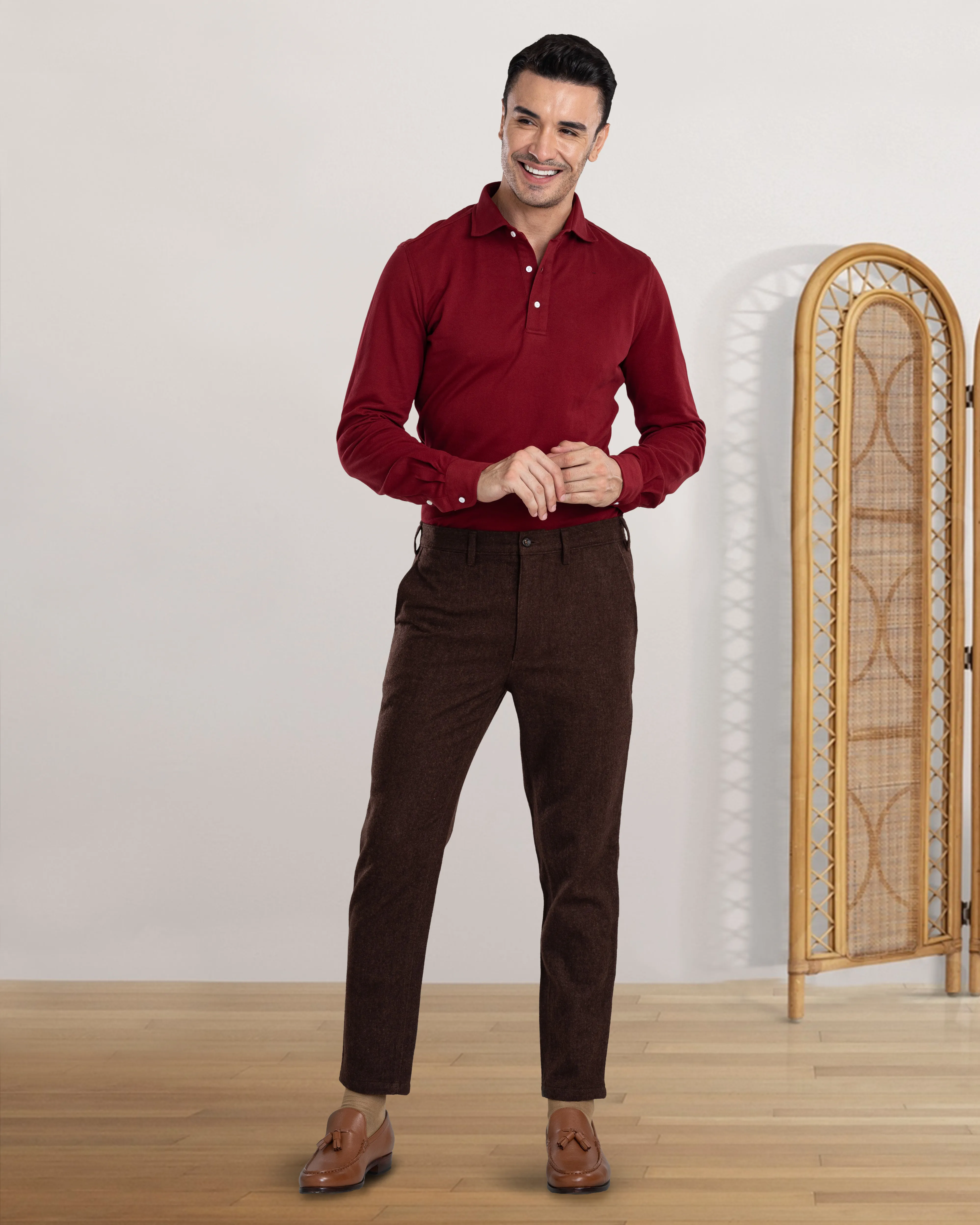 Brown Wool Chino