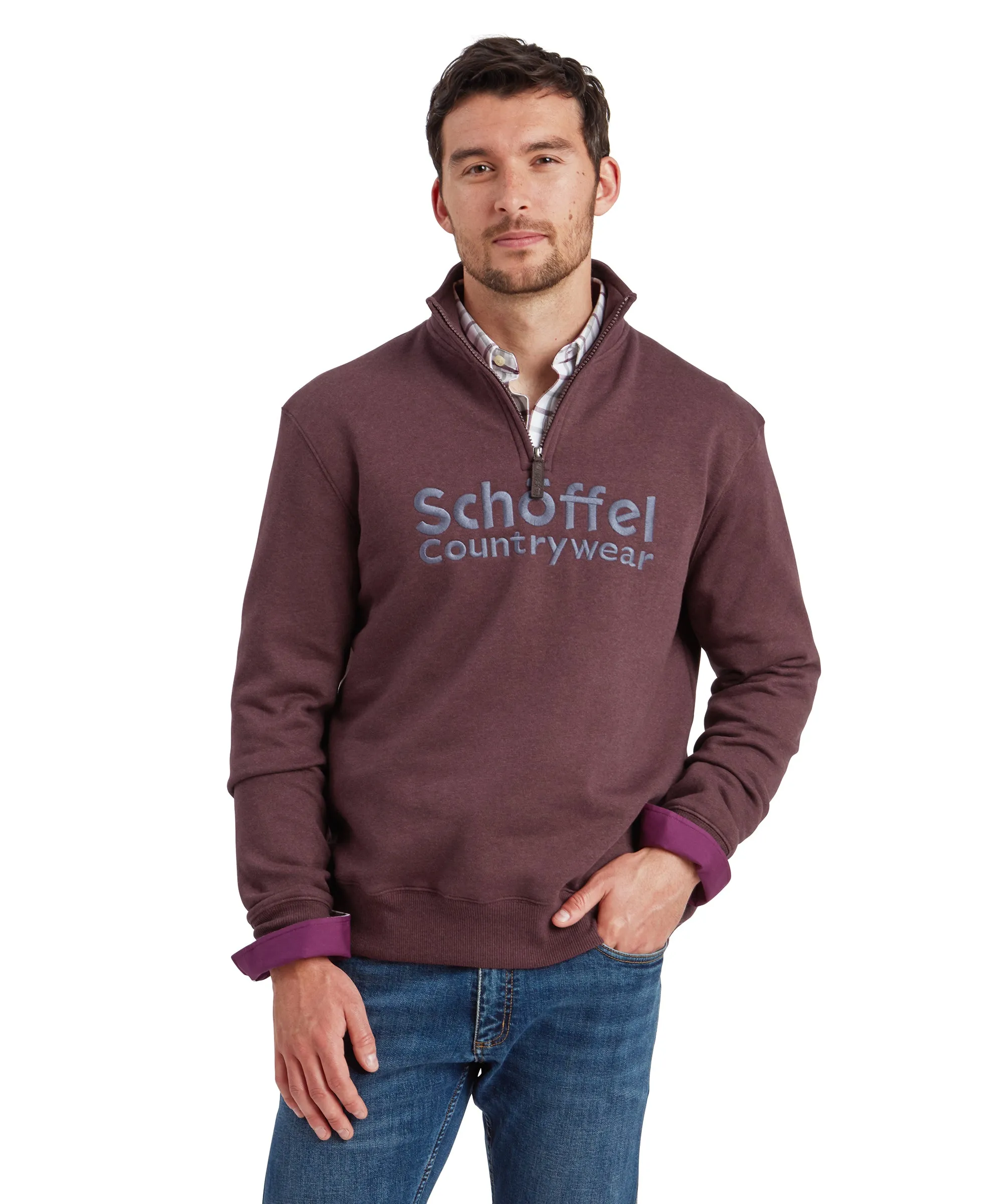 Bude Sweatshirt - Wine Marl