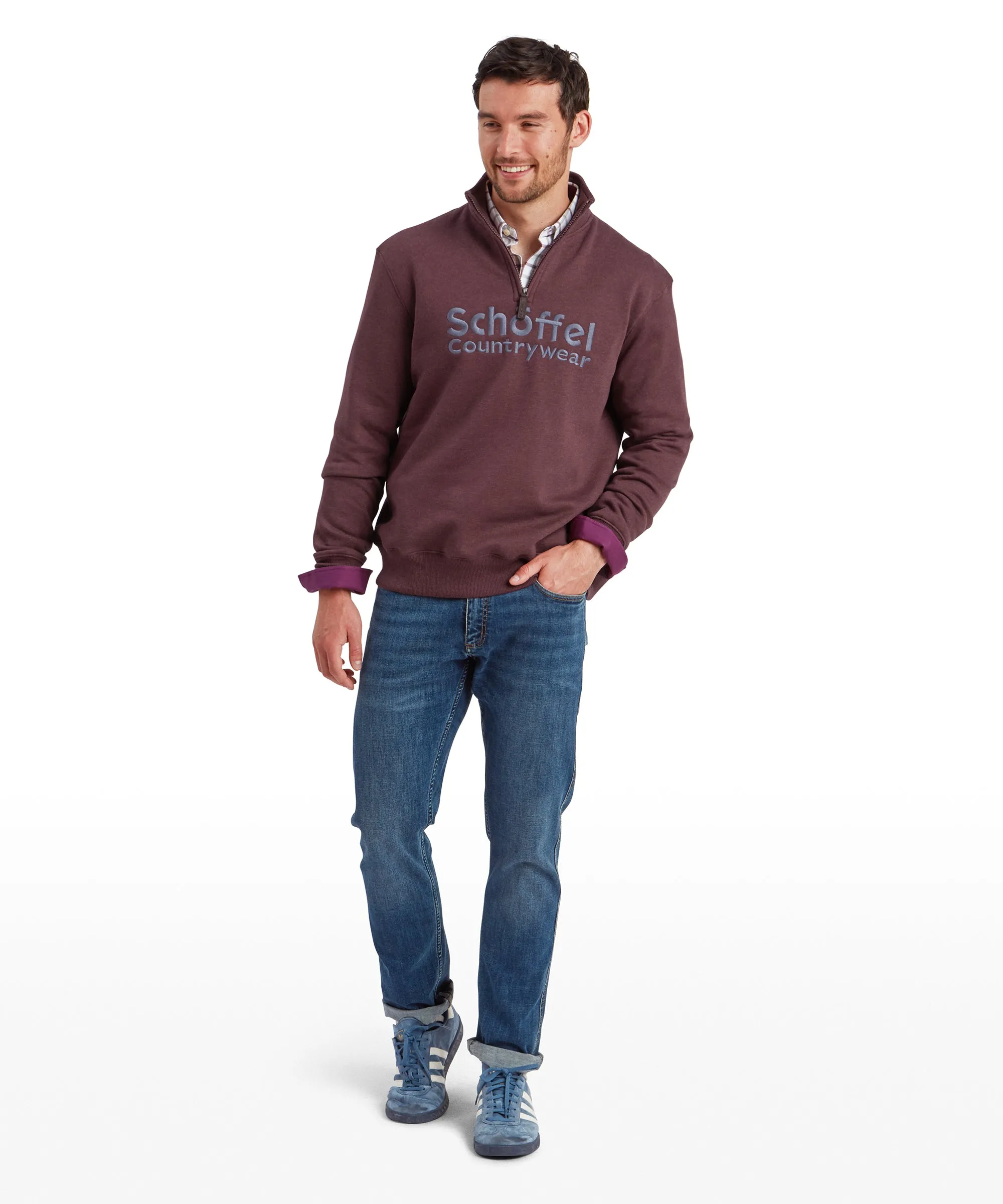 Bude Sweatshirt - Wine Marl