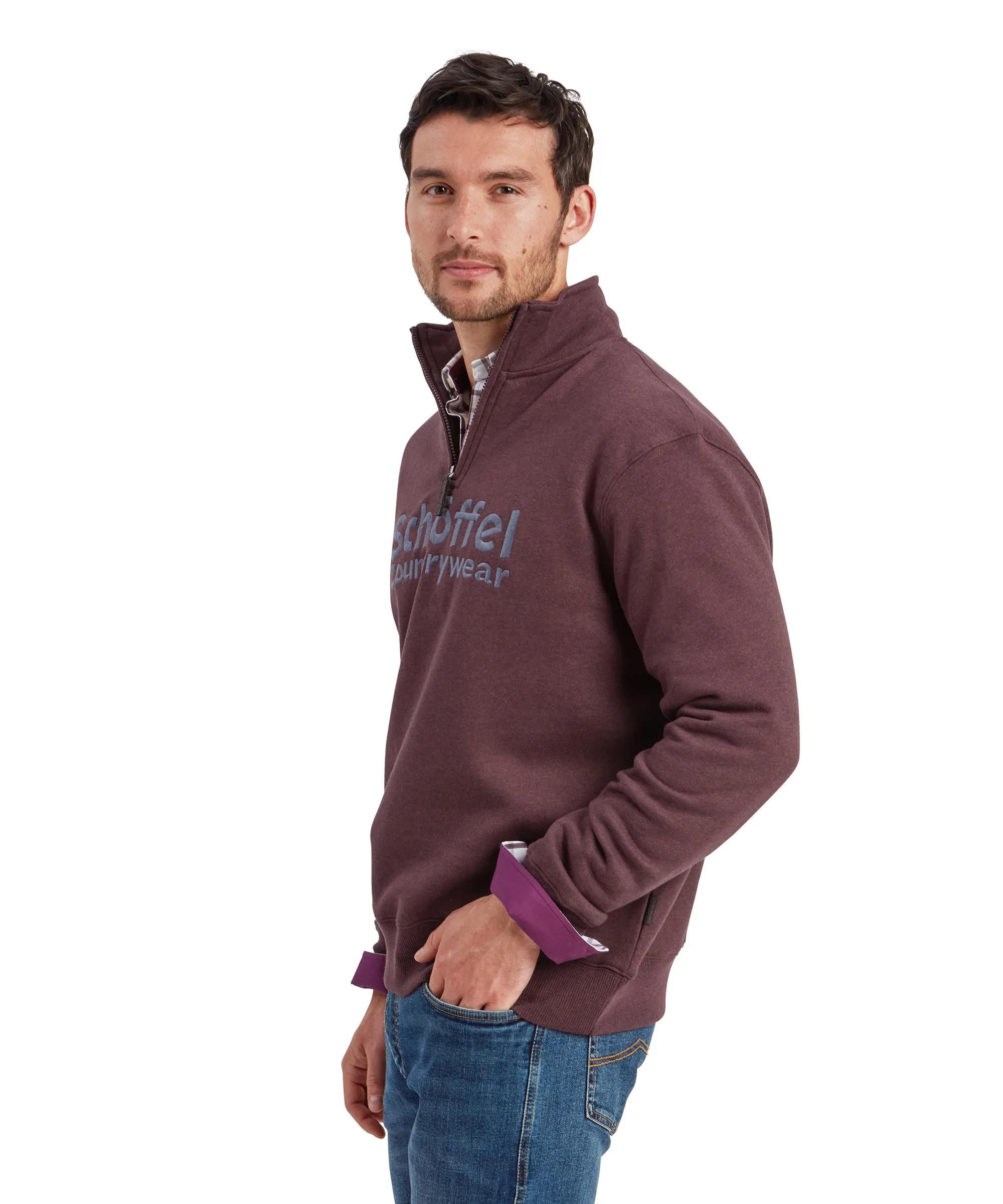 Bude Sweatshirt - Wine Marl