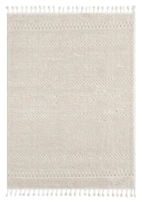 Bursa 3630 Fringed Tribal Ivory Rug