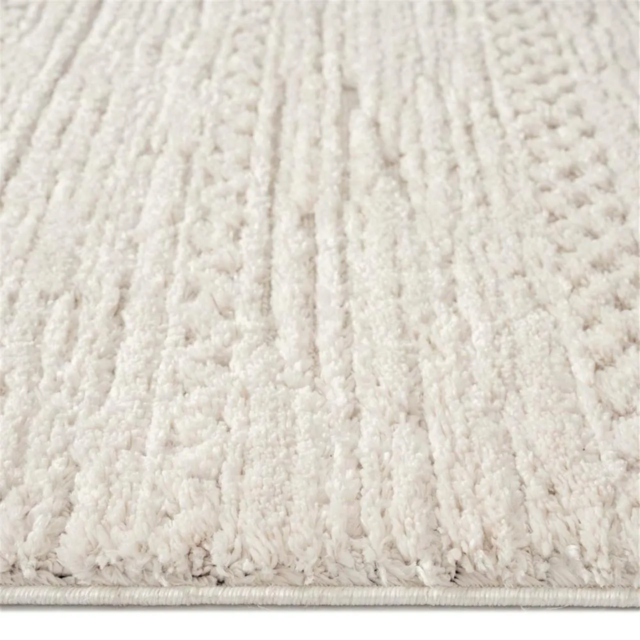 Bursa 3630 Fringed Tribal Ivory Rug