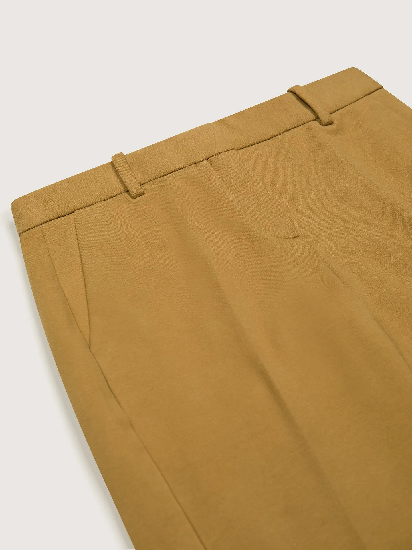 Cashmere Touch Chino Trousers - Liquirizia