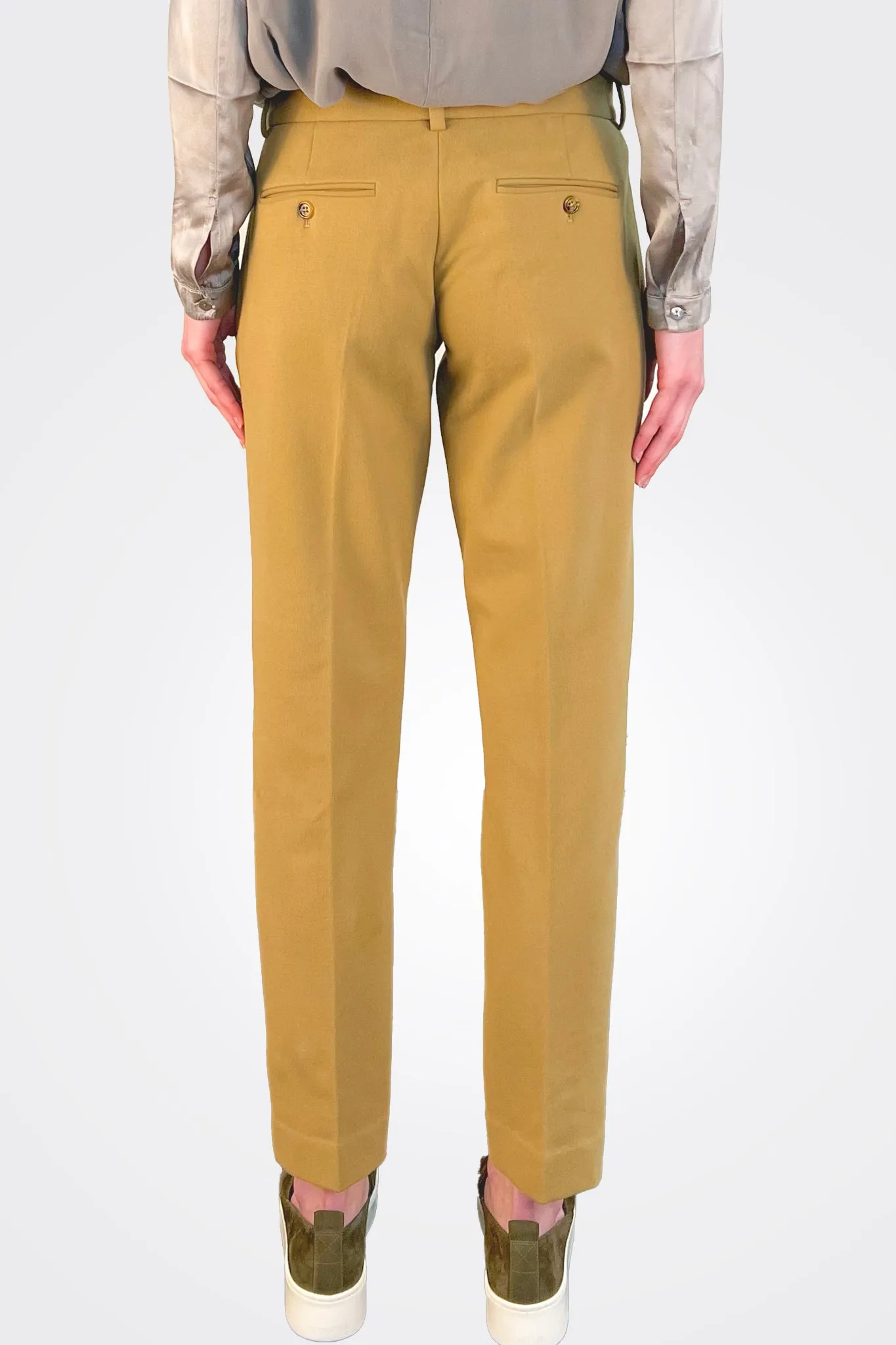 Cashmere Touch Chino Trousers - Liquirizia