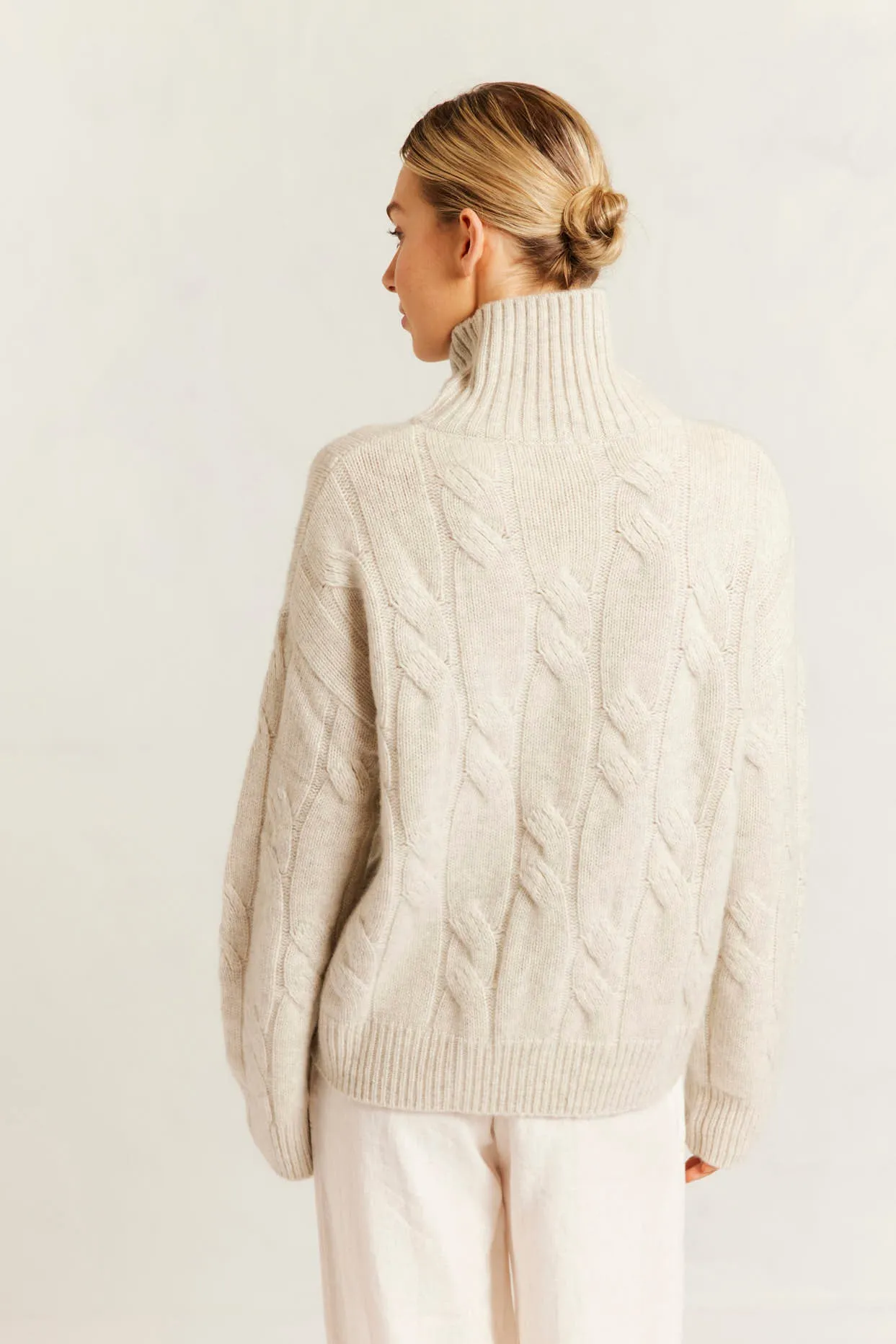 Cece Cashmere Sweater in Foil