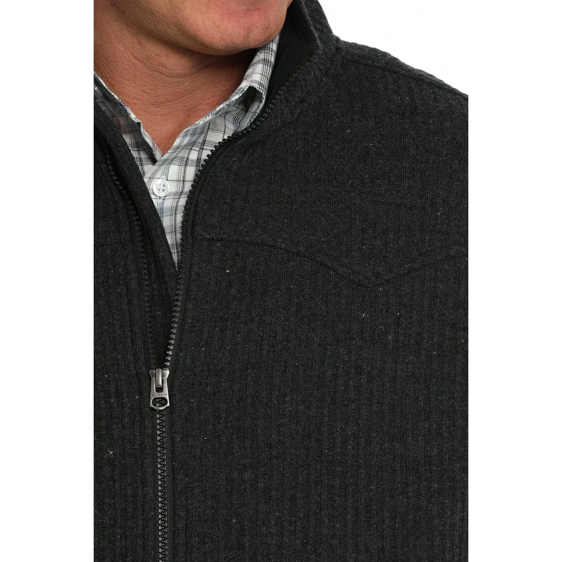 CInch Men's Wool Bonded Vest - Black